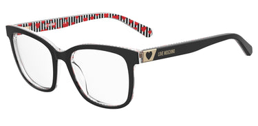 Premium Women Moschino Love Model Eyeglasses: MOL585 - Black- SpecSMART Eye Clinic (Diagonal View)